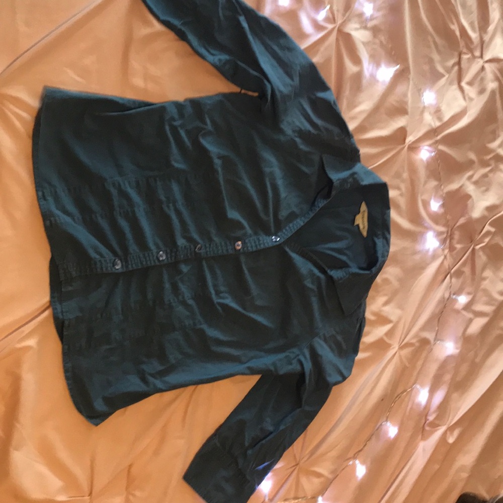 Blue lightweight button up shirt